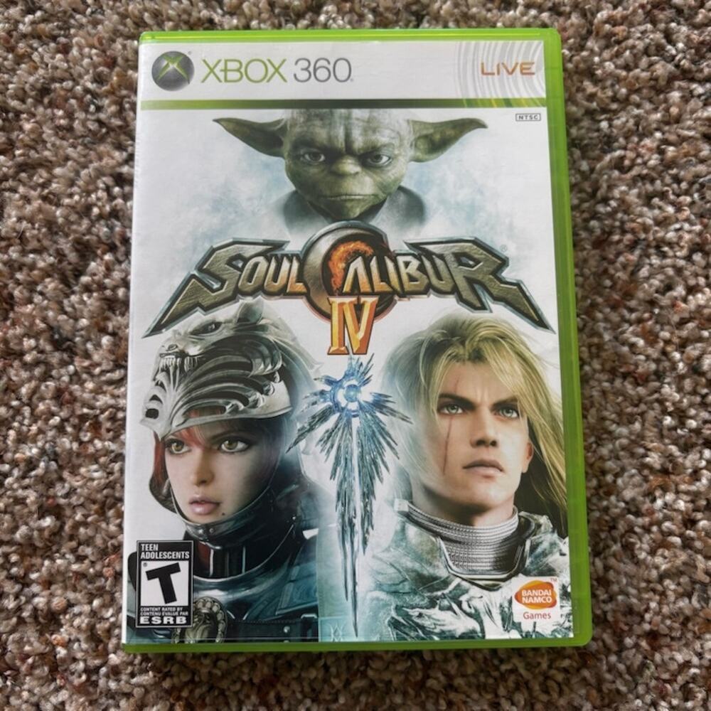 Soul Calibur IV 4 (Microsoft Xbox 360, 2008) Complete in Box w/ Manual - Tested